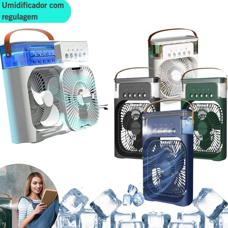 Mini Ventilador e Umidificador